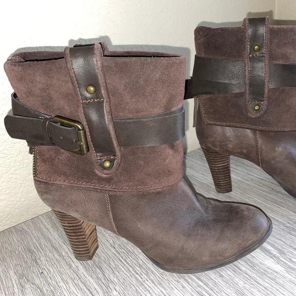 Nine West size 8 heeled leather boots - Picture 1 of 8